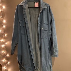 NWT longline denim shirt from Dressed In Lala